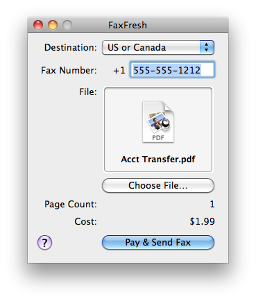 FaxFresh screenshot